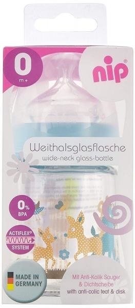 Пляшка скляна Nip Олені, 120 мл, блакитний (35065) - Pampik - 3