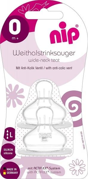 Соска силиконовая антиколиковая Nip, быстрый поток, 0+, 2 шт. (33041) - Pampik - 4