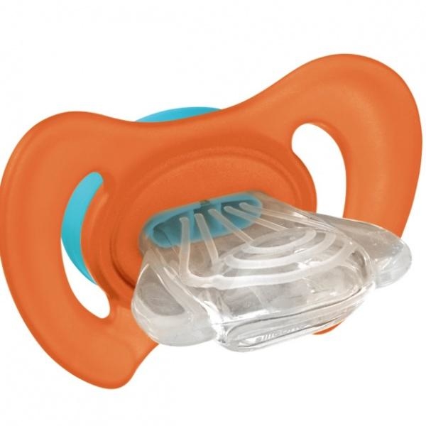 Пустушка Nip Miss Dent №1 Лис, 0-6 міс., помаранчевий (31800) - Pampik - 2