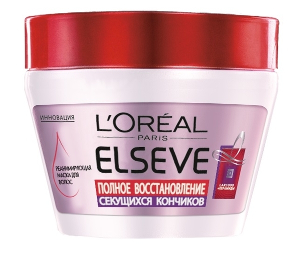 Маска для волосся L'Oréal Paris Elseve Повне відновлення посічених кінчиків, 300 мл - Pampik
