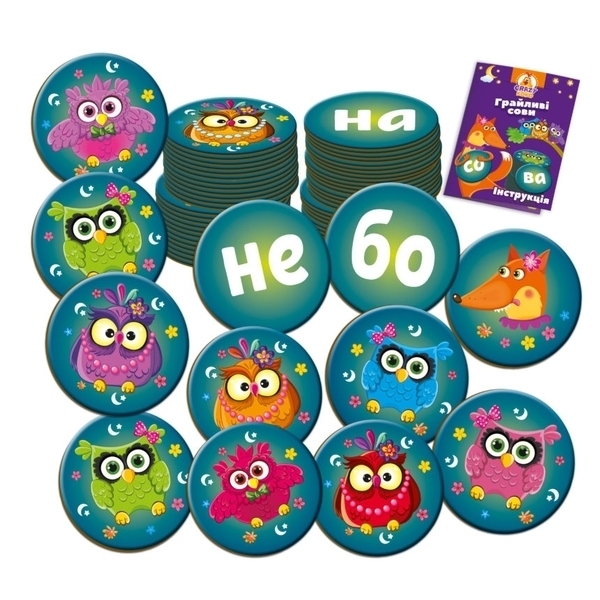 Гра з фішками Vladi Toys Crazy Koko Шалені сови. Бачу слово, укр. мова (VT8033-04) - Pampik - 3