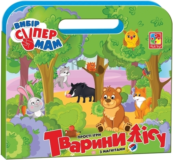 Игра с магнитами Vladi Toys Животные леса, укр. язык (VT3104-03) - Pampik - 2