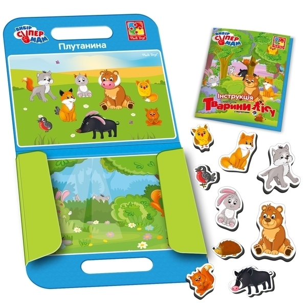 Игра с магнитами Vladi Toys Животные леса, укр. язык (VT3104-03) - Pampik - 3