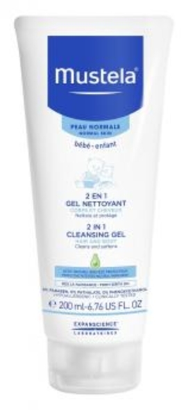Дитячий гель для голови і тіла Mustela bebe 2 в 1, 200 мл - Pampik