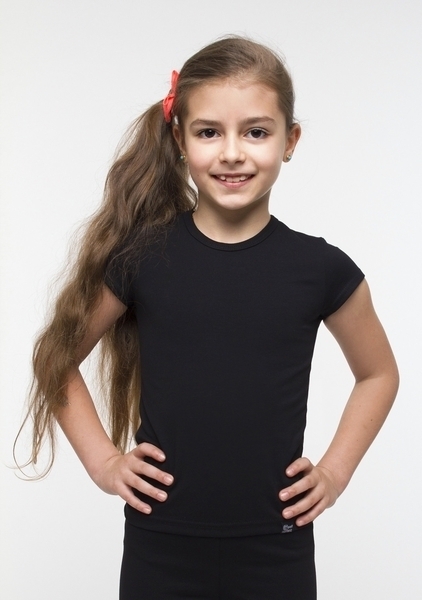 Футболка Smil Спорт, стрейч-кулір, р.104, чорний (110467) - Pampik - 2