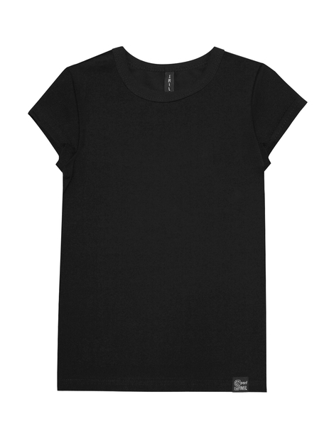 Футболка Smil Спорт, стрейч-кулір, р.104, чорний (110467) - Pampik