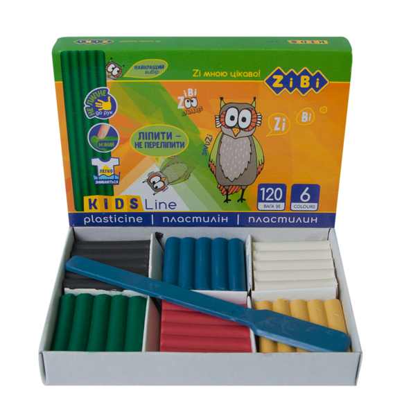 Пластилін ZiBi Kids Line, 6 кольорів, 120 г (ZB.6207) - Pampik - 2