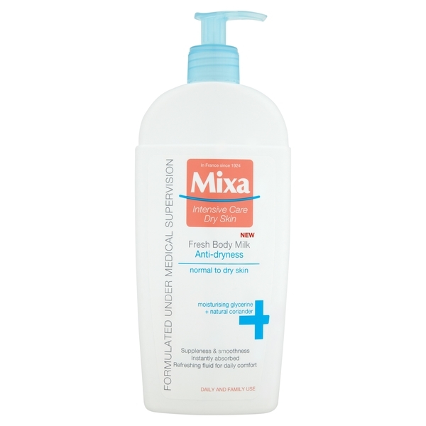 Молочко для тіла Mixa Body & Hands, для нормальної і сухої чутливої ​​шкіри, 400 мл - Pampik