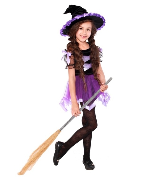 Карнавальний костюм Purpurino Ведьмочка, р.34, бузковий з чорним (2052/34) - Pampik - 2