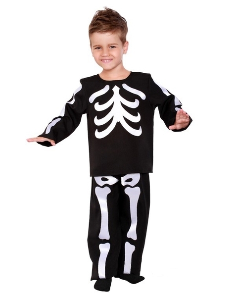 Карнавальний костюм Purpurino Скелет, р.30, чорний з білим (2069/30) - Pampik