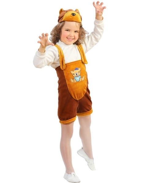 Карнавальный костюм Purpurino Мишка, полиэстер, р.28, коричневый (84122/28) - Pampik - 2