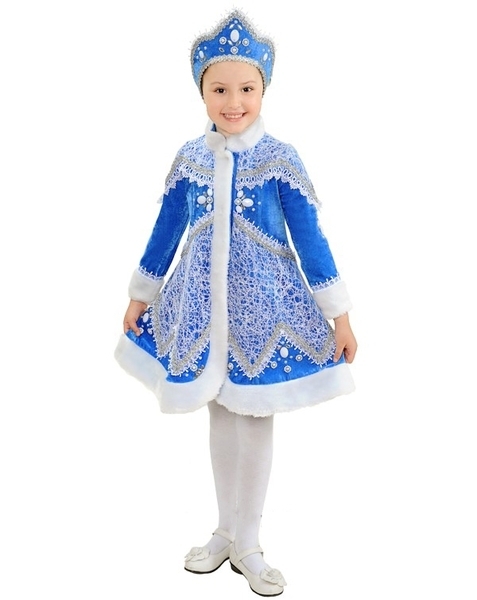 Карнавальний костюм Purpurino Снігуронька Завірюха, поліестер, р.30, блакитний (199/30) - Pampik