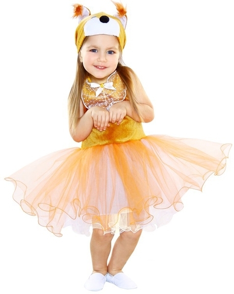 Карнавальний костюм Purpurino Білочка, поліестер, р.32, помаранчевий (84102/32) - Pampik