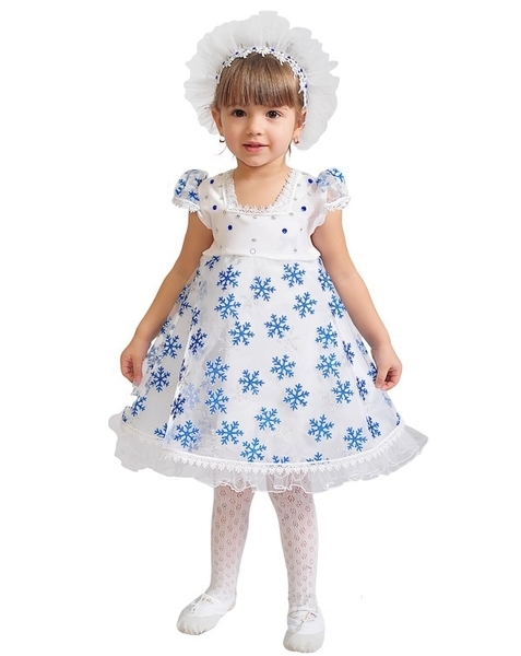 Карнавальний костюм Purpurino Сніжинка, поліестер, р.28, білий (9135/28) - Pampik