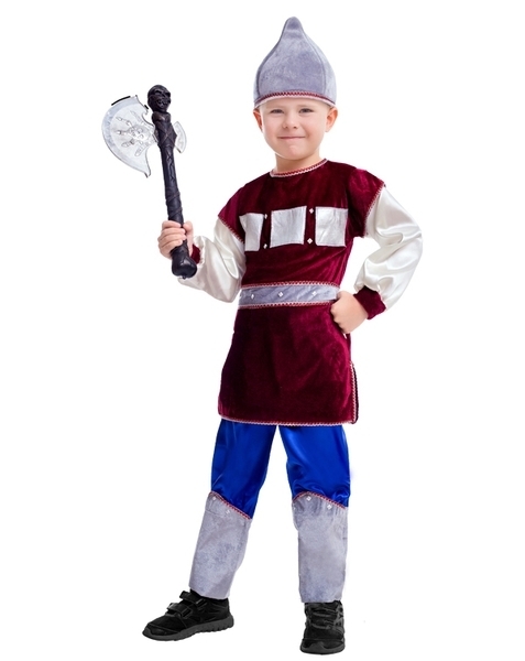 Карнавальний костюм Purpurino Богатир, поліестер, р.30, бордовий з синім (9341/30) - Pampik