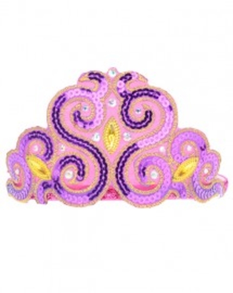 Головний убір Purpurino Корона, поліестер, рожевий (2110) - Pampik