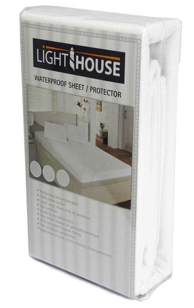 Наматрацник-поверхня LightHouse Jersey Водонепроникний, 200х90 см, білий (48827) - Pampik