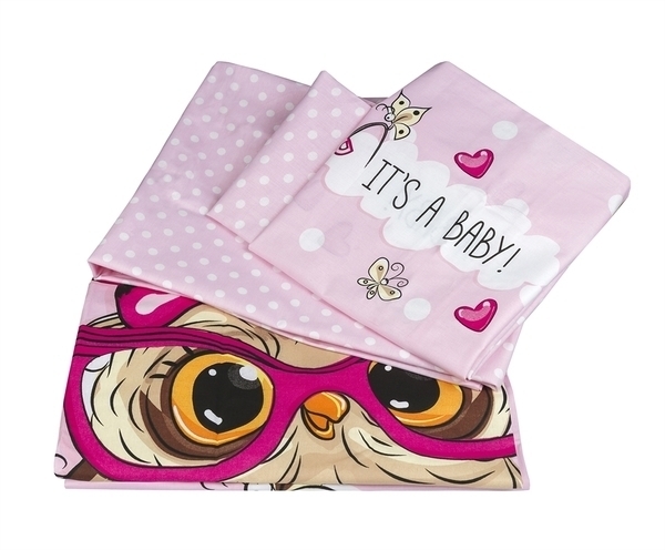 Комплект постельного белья Hobby Cool Baby, поплин, розовый (29382) - Pampik - 2