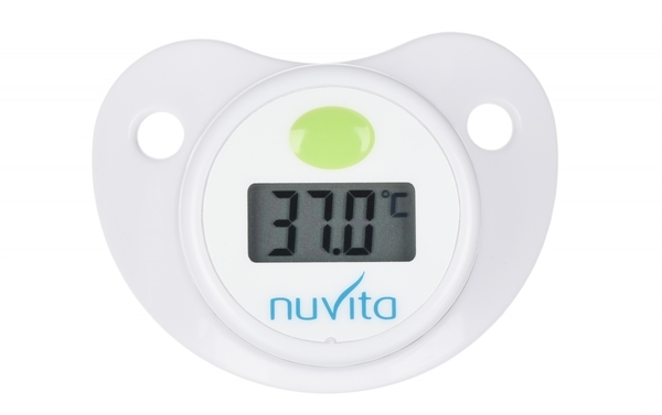 Пустышка-термометр Nuvita 0м+, белый (NV2010) - Pampik - 4