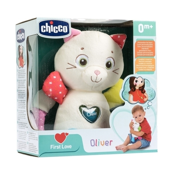 М'яка іграшка Chicco Котик Олівер, 25 см, молочний (07940.00) - Pampik - 2