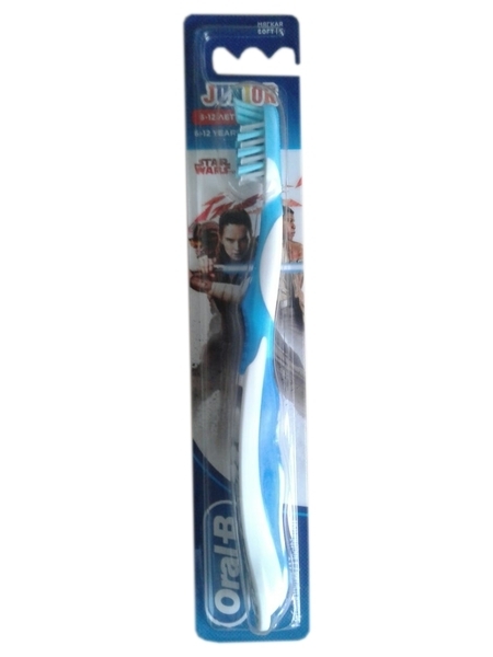 

Детская зубная щетка Oral-B Junior Star Wars, мягкая, голубой с белым (81663268