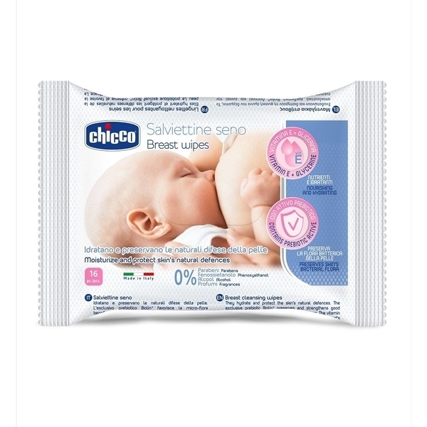 

Очищающие салфетки для груди Chicco, 16 шт