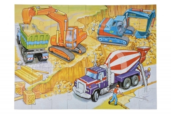 Пазл Same Toy Будівельна техніка, 4 картинки (2201Ut) - Pampik - 5