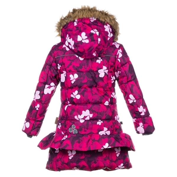 Термопальто Huppa Whitney, р.116, малиновий з білим (12460030-81663-116) - Pampik - 2