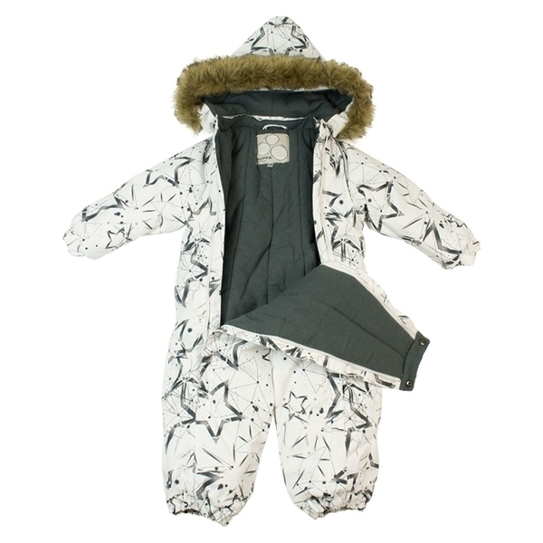 Термокомбінезон Huppa Keira, р.80, білий з сірим (31920030-83420-080) - Pampik - 4