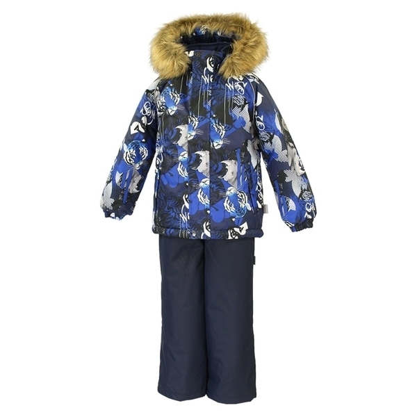 Термокомплект Huppa Winter, р.110, темно-синій з синім і білим (41480030-82886-110) - Pampik