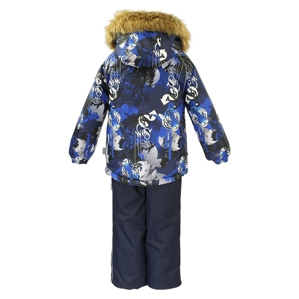 Термокомплект Huppa Winter, р.122, темно-синій з синім і білим (41480030-82886-122) - Pampik - 2