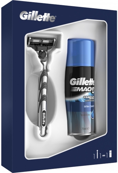 Подарунковий набір Gillette Mach3, бритва + гель для гоління - Pampik - 6