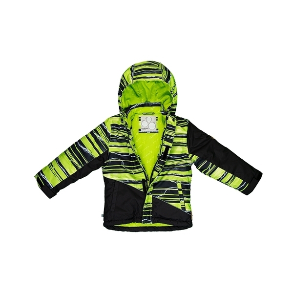 Термокуртка Huppa Alex 1, р.116, чорний з салатовим (17800130-82647-116) - Pampik - 4
