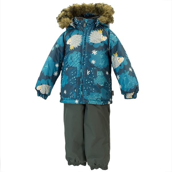 Термокомплект Huppa Avery, р.104, сірий з бірюзовим (41780030-83366-104) - Pampik