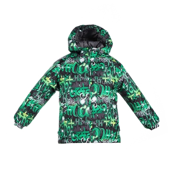 Термокуртка Huppa Classy, ​​р.122, чорний з зеленим (17710030-62207-122) - Pampik