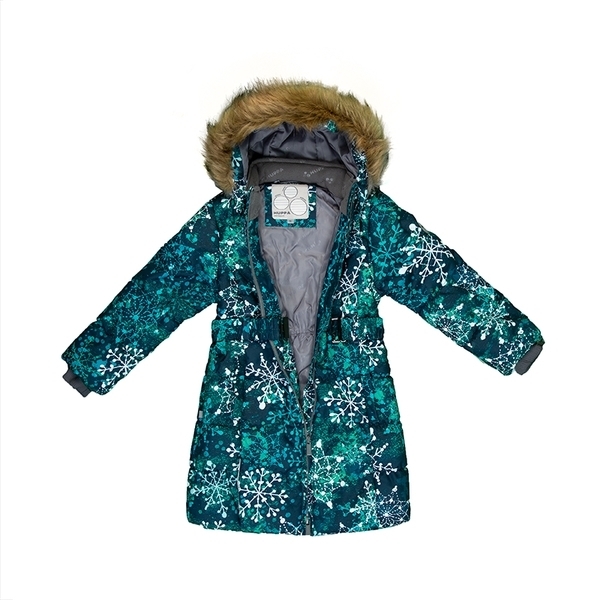 Термопальто Huppa Yacaranda, р.110, темно-синій з зеленим (12030030-82066-110) - Pampik - 4