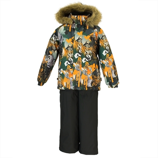 Термокомплект Huppa Winter, р.98, чорний з помаранчевим (41480030-82822-098) - Pampik