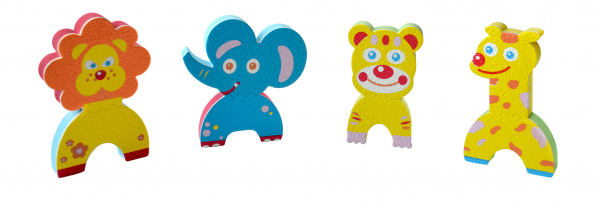 Аквапазли Baby Great Смішні тварини, 4 іграшки (GB-FM4A) - Pampik - 5