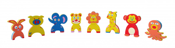 Аквапазли Baby Great Смішні тварини, 8 іграшок (GB-FM8A) - Pampik - 5