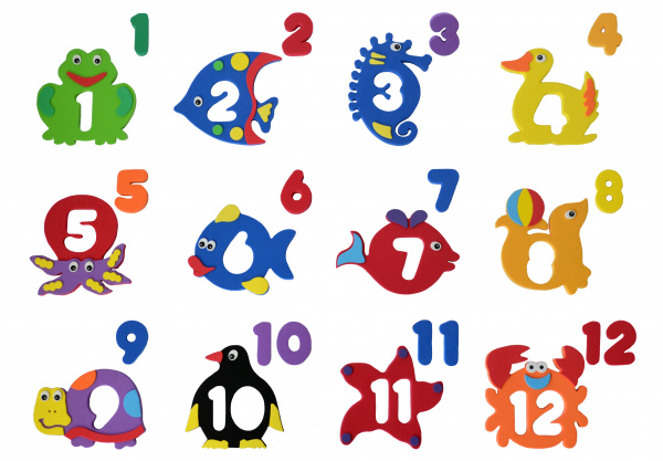 Аквапазли Baby Great Морські мешканці та циферки, 12 іграшок (GB-7623B) - Pampik - 5