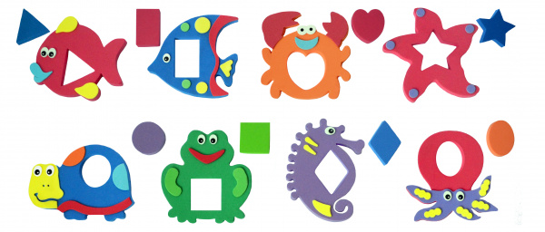 Аквапазли Baby Great Морські мешканці та фігури, 9 іграшок (GB-7624) - Pampik - 4