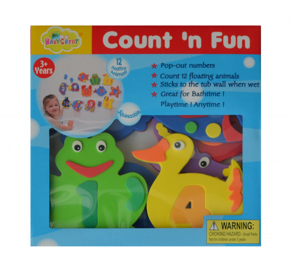 Аквапазли Baby Great Морські мешканці та циферки, 12 іграшок (GB-7623B) - Pampik - 2