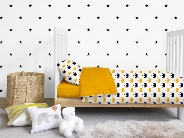 Комплект постільної білизни Cosas Корона, бязь, 140х110 см, білий з жовтим - Pampik - 5