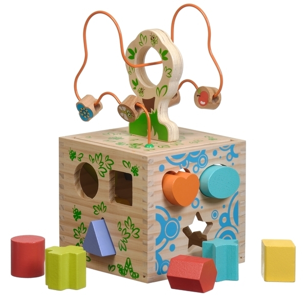 Развивающая игрушка Игрушки из дерева Логический кубик (Д014) - Pampik