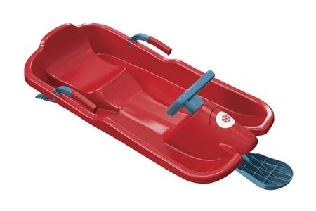 

Санки с рулем Plastkon Skibob, красный (41107630