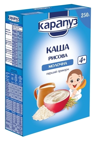 

Молочная каша Карапуз Рисовая, 250 г