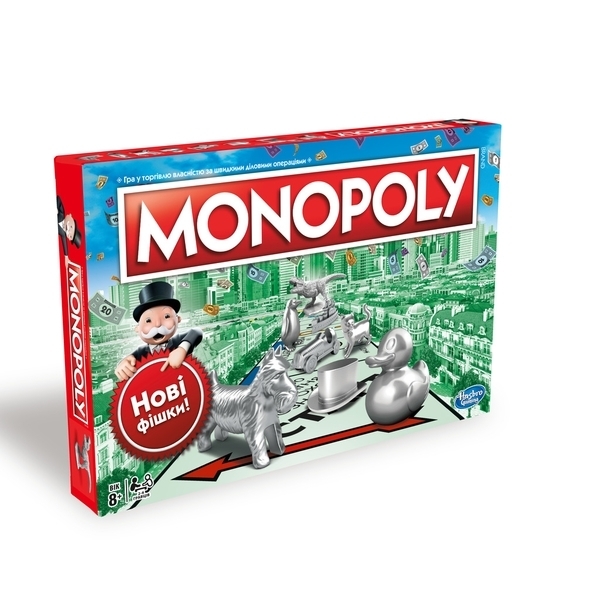 Настольная игра Hasbro Monopoly Классическая Монополия, обновленная, укр. язык (C1009657) - Pampik