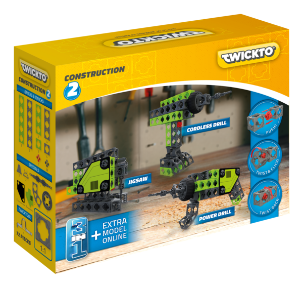 Конструктор Twickto Construction 1 Дриль і перфоратор, 72 деталі (15073823) - Pampik - 2
