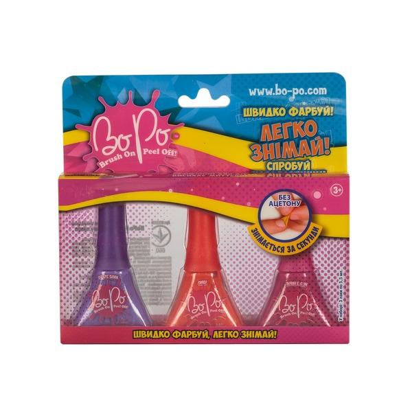 Лак для ногтей BoPo, фиолетовый, красный, малиновый, 3 шт. (WT8155230-7) - Pampik