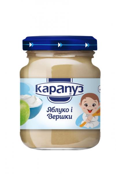 Пюре Карапуз Яблуко і вершки, 125 г - Pampik